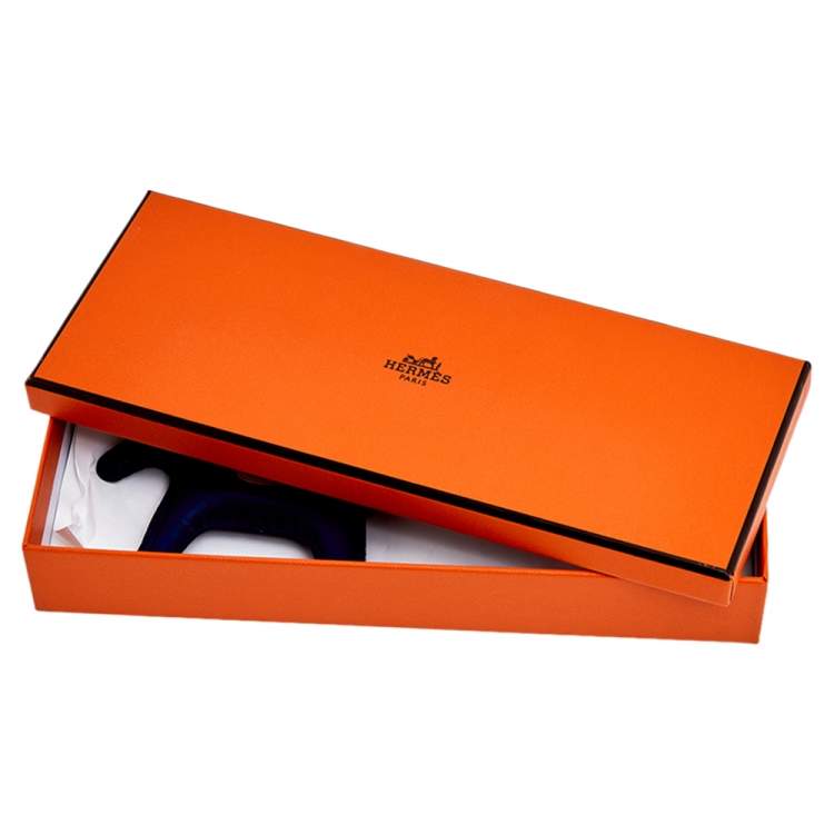Pre Owned Hermès Blue Milo Lambskin Rodeo Bag Charm