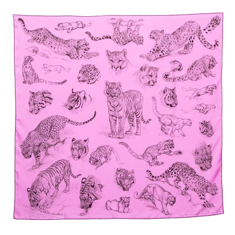 Pre Owned Hermès Purple Dans l'atelier de Robert Dallet Silk Scarf