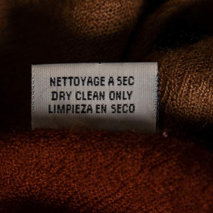 Pre Owned Hermes Brown Two Tone Cashmere Shawl