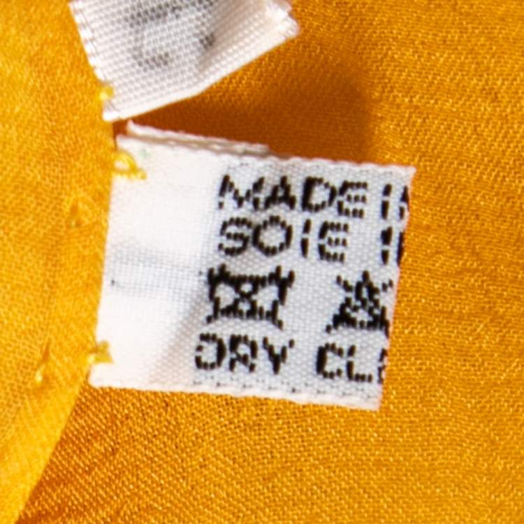 Pre Owned Hermes Bicolor Striped Layered Silk Chiffon Scarf