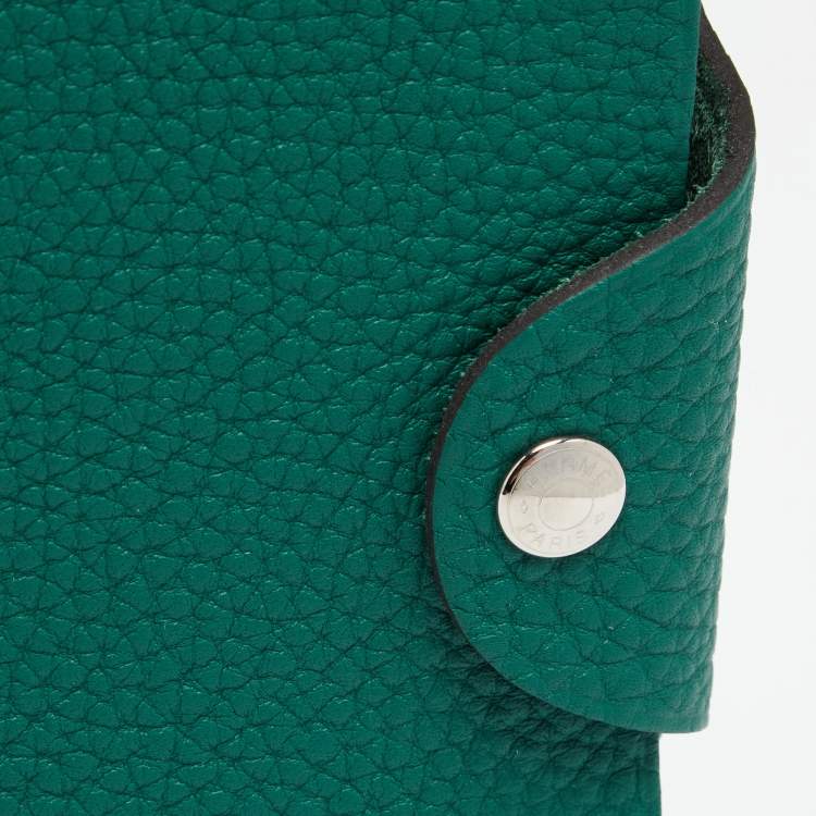 Pre Owned Hermes Menthe Clemence Leather Ulysee MM Agenda/Notebook 