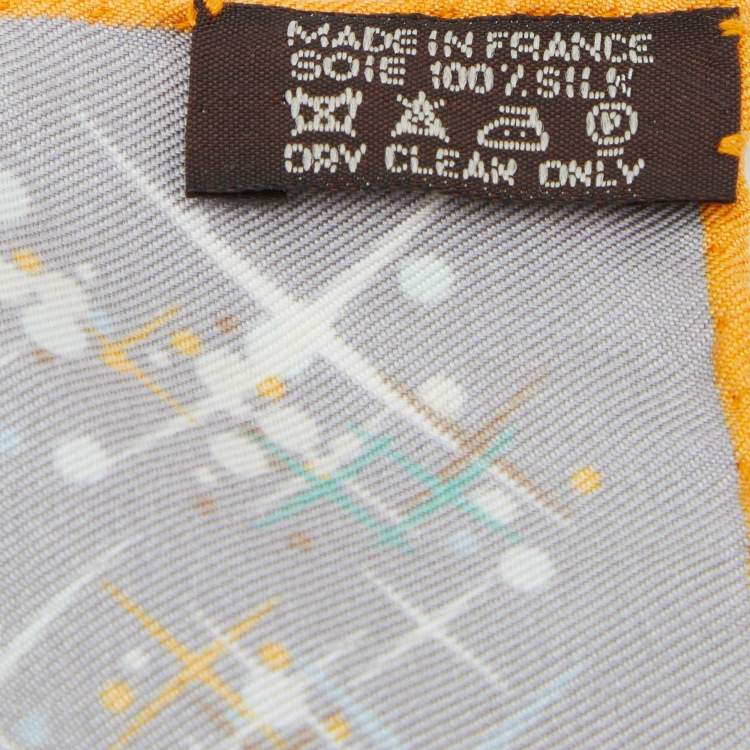 Pre Owned Hermes Grey Magic Kelly Silk Gavroche 