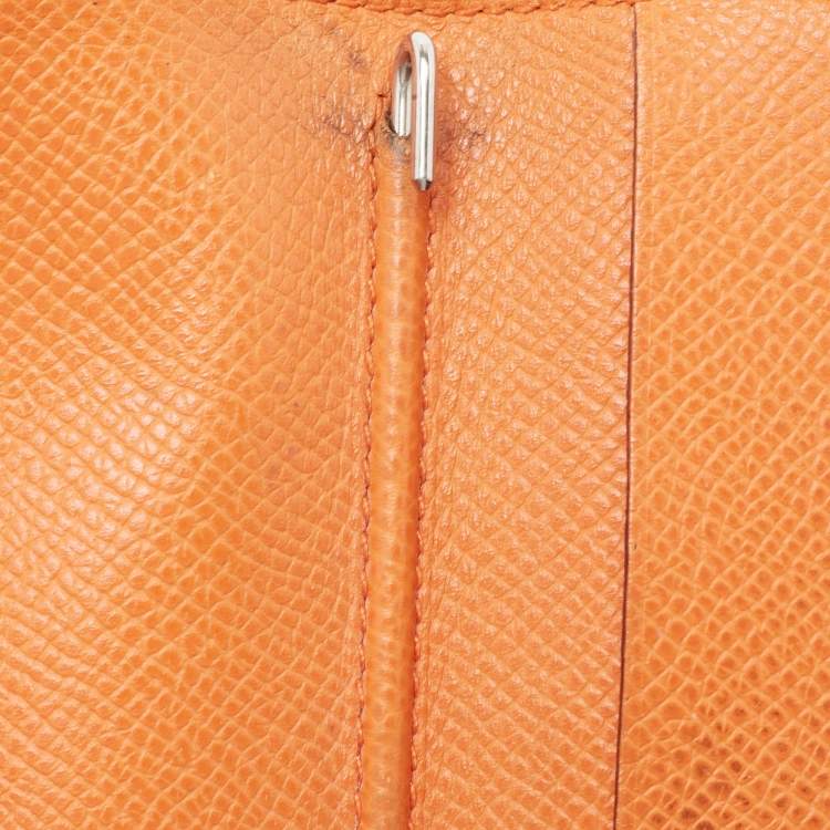 Pre Owned Hermes Orange Epsom Leather Vision II Simple Agenda Cover
