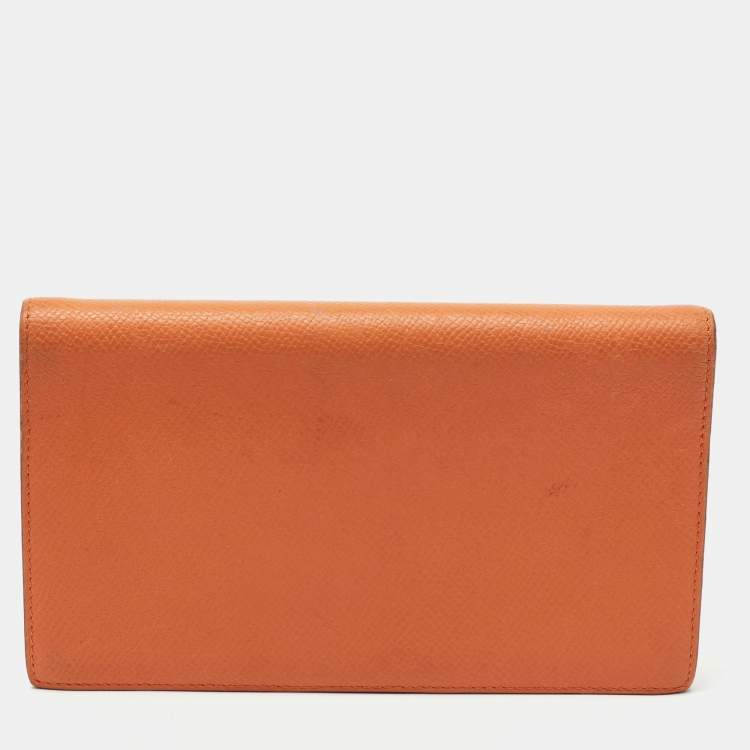 Pre Owned Hermes Orange Epsom Leather Vision II Simple Agenda Cover