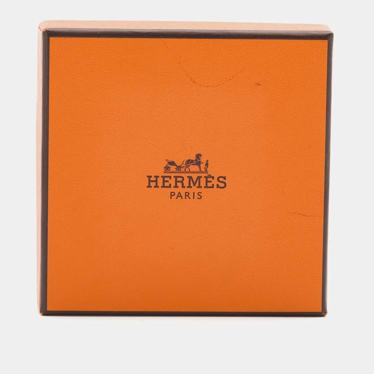 Pre Owned Hermès  Taupe/Burgundy Leather Reversible Behapi Double Tour Bracelet