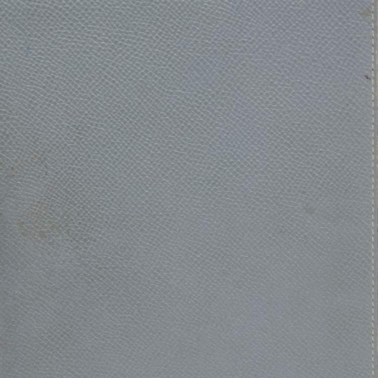 Pre Owned Hermes Bleu Lin Epsom Leather Globe Trotter Agenda Cover