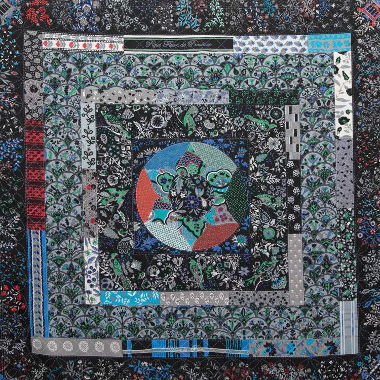 Pre Owned Hermes Multicolor Pique Fleuri De Provence Print Square Silk Scarf