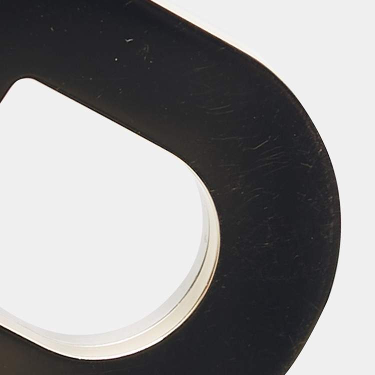 Pre Owned Hermes Chaîne D'Ancre Recto-Verso Two Tone Scarf Ring