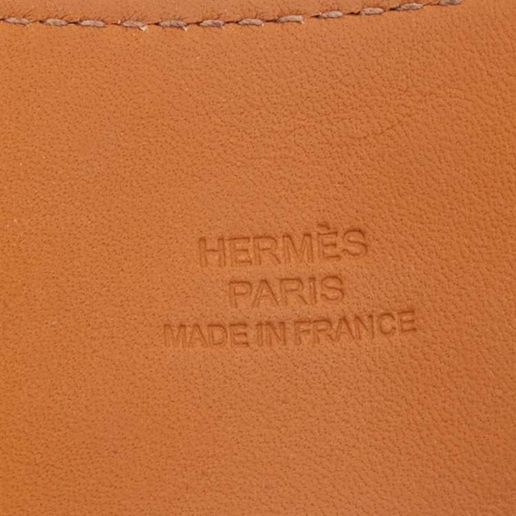 Pre Owned Hermès Red Leather Collier de Chien Cuff Bracelet S