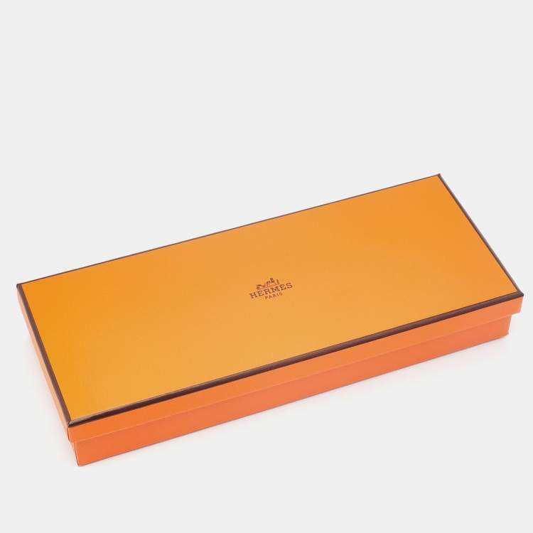 Pre Owned Hermès Red Leather Collier de Chien Cuff Bracelet S