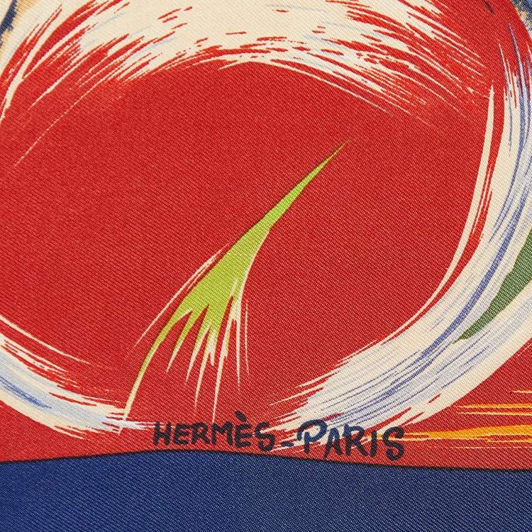 مملوكة مسبقًا Hermes Multicolor La Tour Eiffel Sénvole Printed Silk Square Scarf