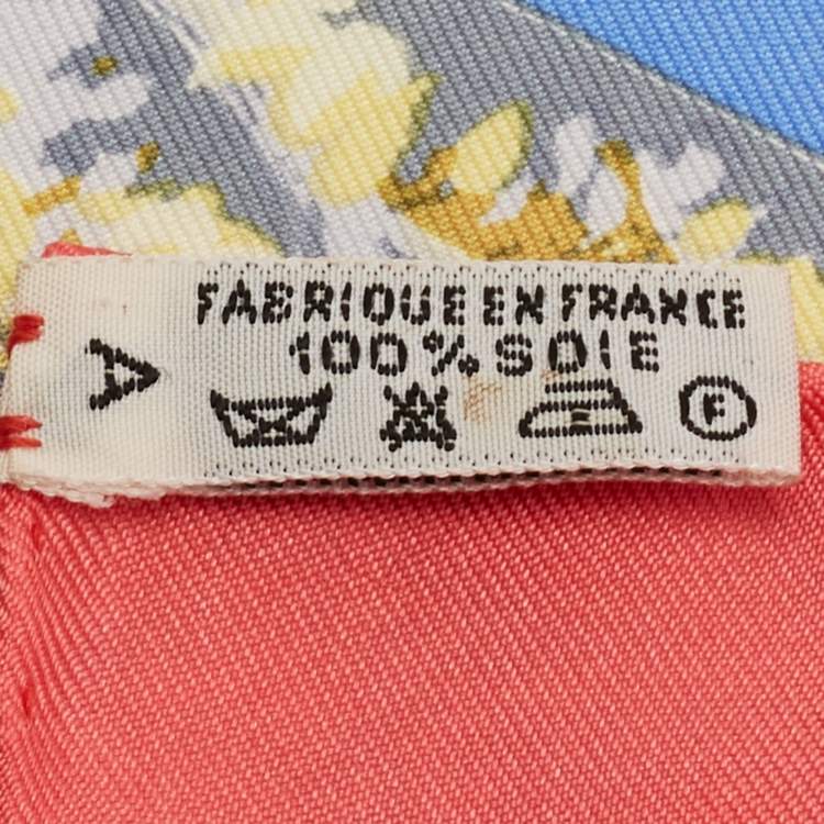 Pre Owned Hermes Pink Tropiques Silk Square Scarf