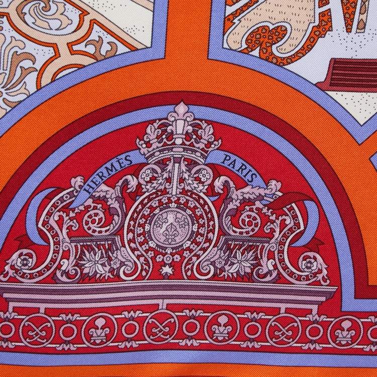 Pre Owned Hermes Multicolor Flanerie A Versailles Printed Silk Square Scarf