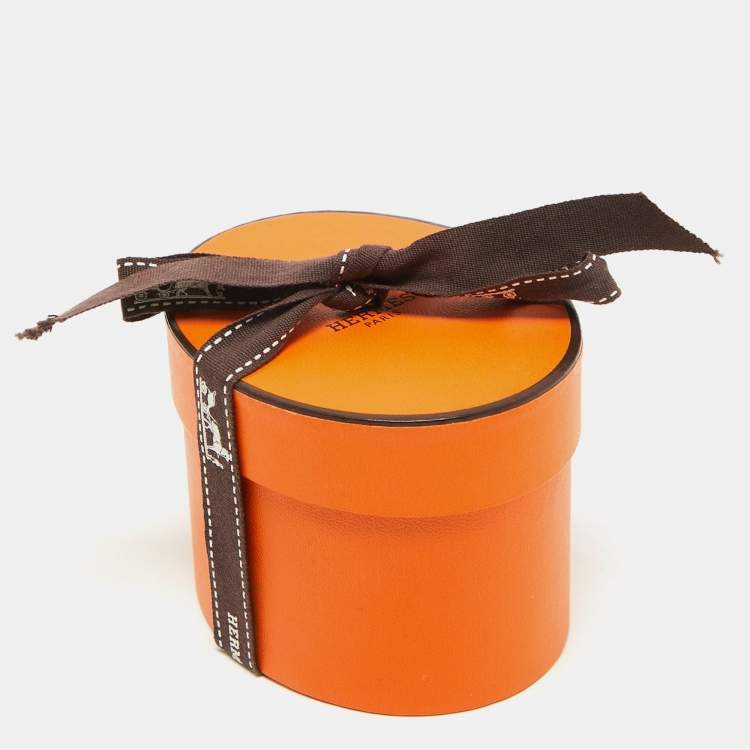 Pre Owned Hermes Pink Bolduc Ribbon Silk Twilly Scarf