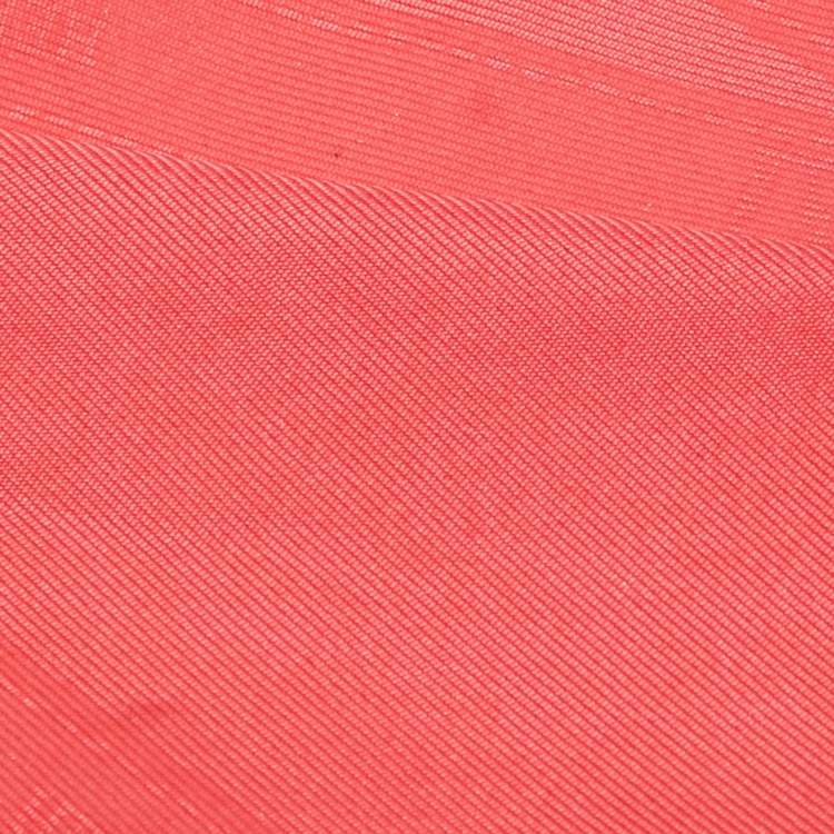 Pre Owned Hermes Pink Bolduc Ribbon Silk Twilly Scarf