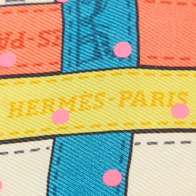 Pre Owned Hermès Multicolor Bolduc Au Carre Silk Twilly