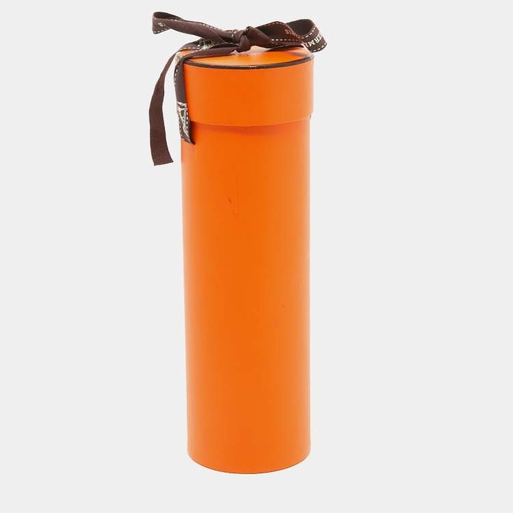 Pre Owned Hermes Grey/Menthol Cut Lettres Et Pois Silk Maxi Twilly 