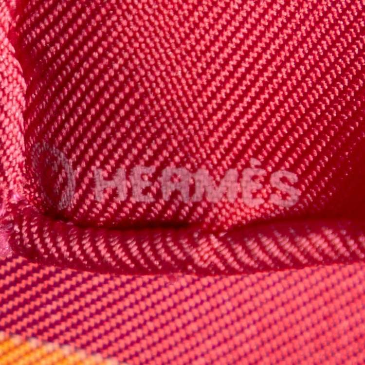 Pre Owned Hermes Pink Pluie D'Etincelles Printed Silk Handkerchief