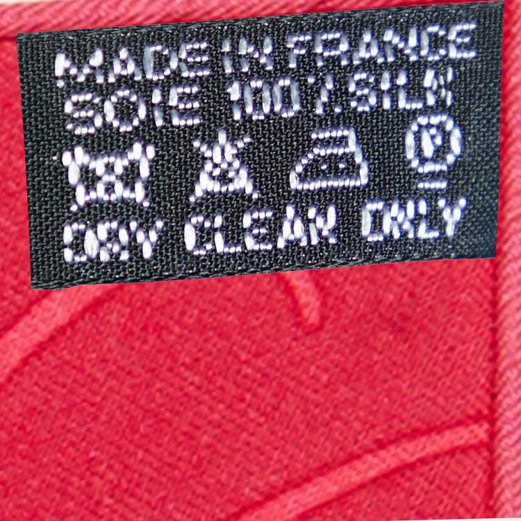 Pre Owned Hermes Pink Pluie D'Etincelles Printed Silk Handkerchief