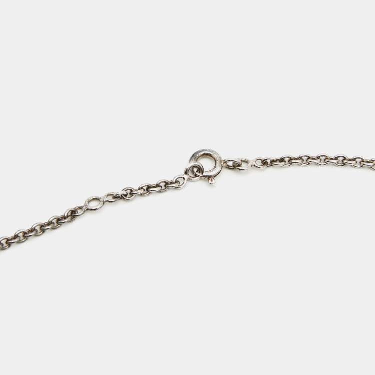 Pre Owned Hermes Chaine d'Ancre Enchainee Sterling Silver Pendant Necklace