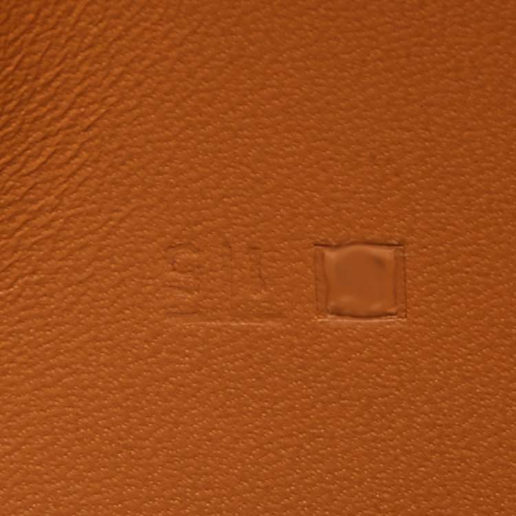 Pre Owned Hermes Rogue H/Vache Naturel Box Leather Globe Trotter Agenda Cover 