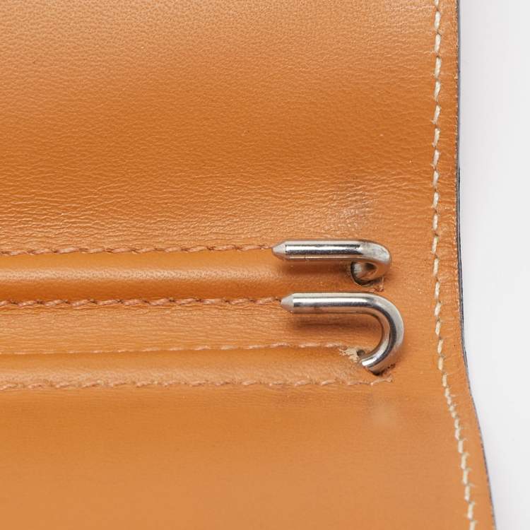 Pre Owned Hermes Rogue H/Vache Naturel Box Leather Globe Trotter Agenda Cover 
