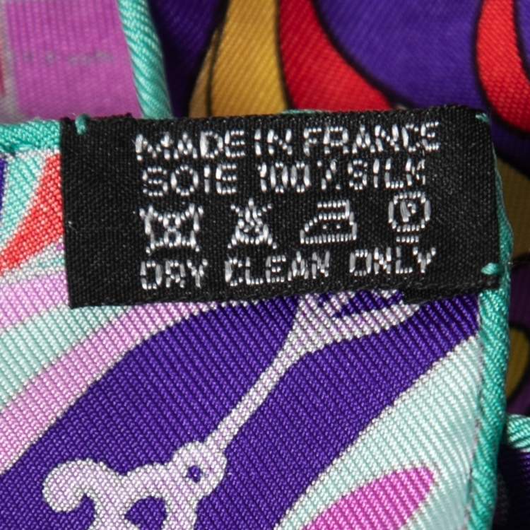 Pre Owned Hermes Purple L'ivresse de L'infini Silk Scarf