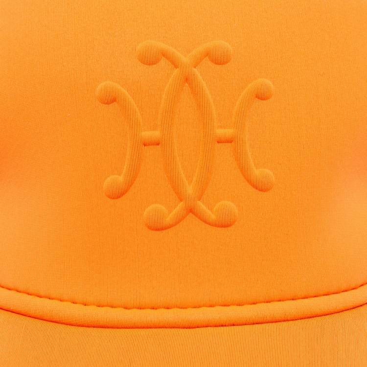 Pre Owned Hermes Orange H Embossed Neobain Atlantic Cap S