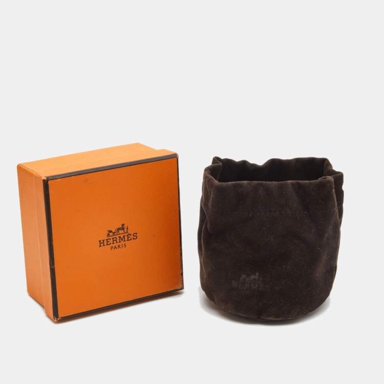 Pre Owned Hermes Clic Clac H Enamel Gold Plated Extra Wide Bracelet