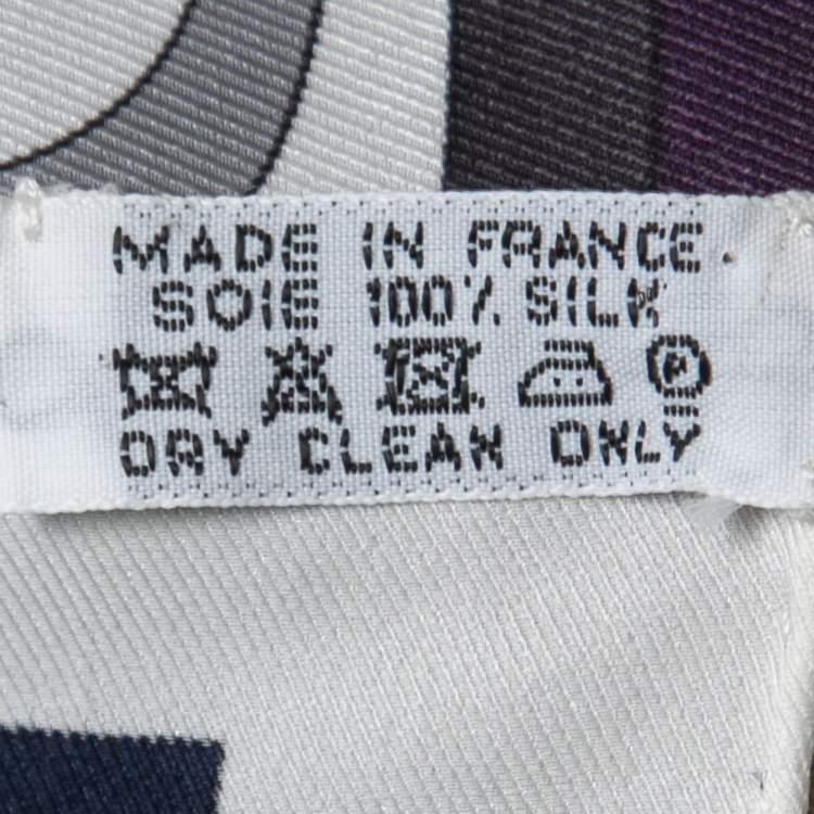 Pre Owned Hermes Multicolor Rose de Compas Silk Scarf