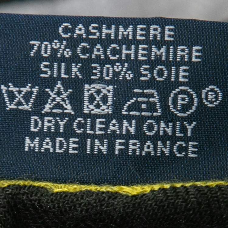 Pre Owned Hermes Grey/Purple Imprimeur Fou Sequences Cashmere & Silk Losange Scarf 