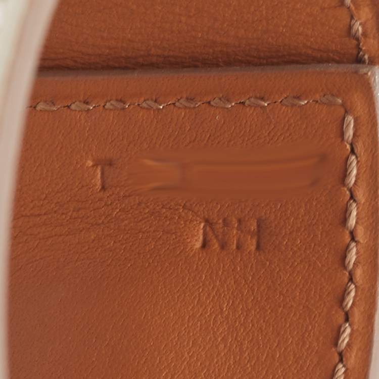 Pre Owned Hermès Collier de Chien Nata Leather Cuff Bracelet