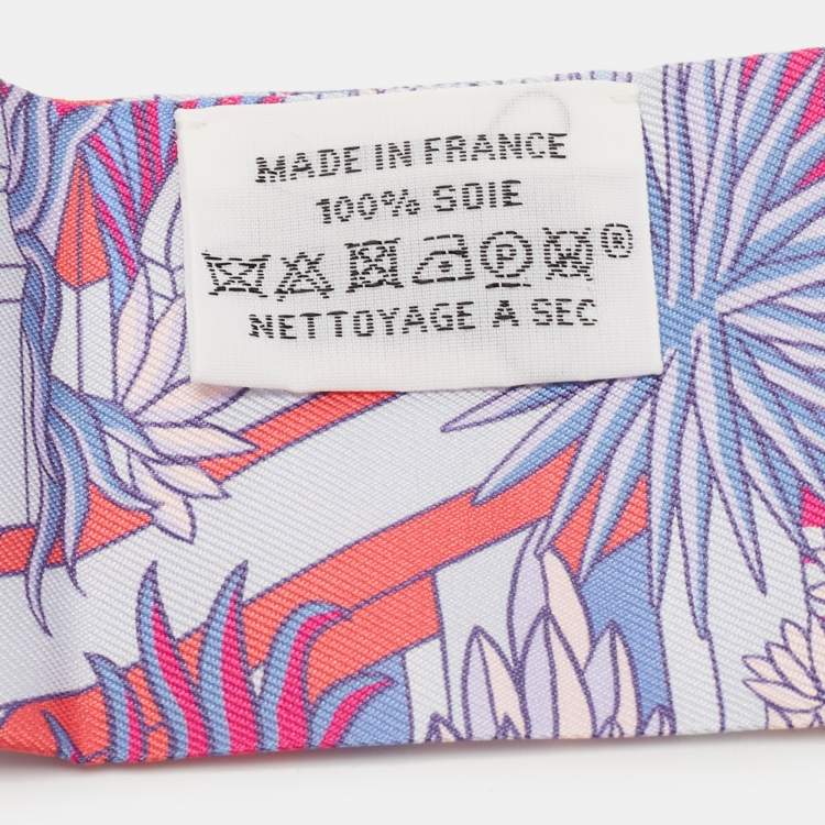 Pre Owned Hermes Bleu/Ciel Rose Animapolis Silk Twilly