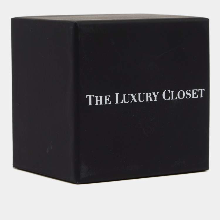 Pre Owned Hermes Confettis d'Ex Libris Enamel Palladium Plated Extra Wide Bangle Bracelet