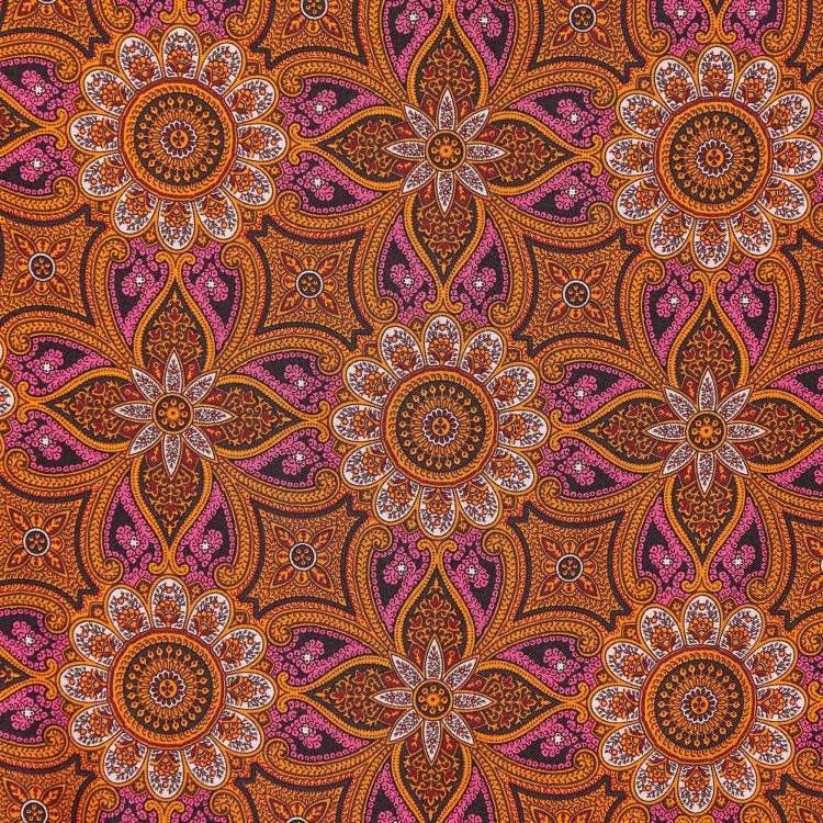 Pre Owned Hermes Multicolor Paisley Printed Silk Square Handkerchief