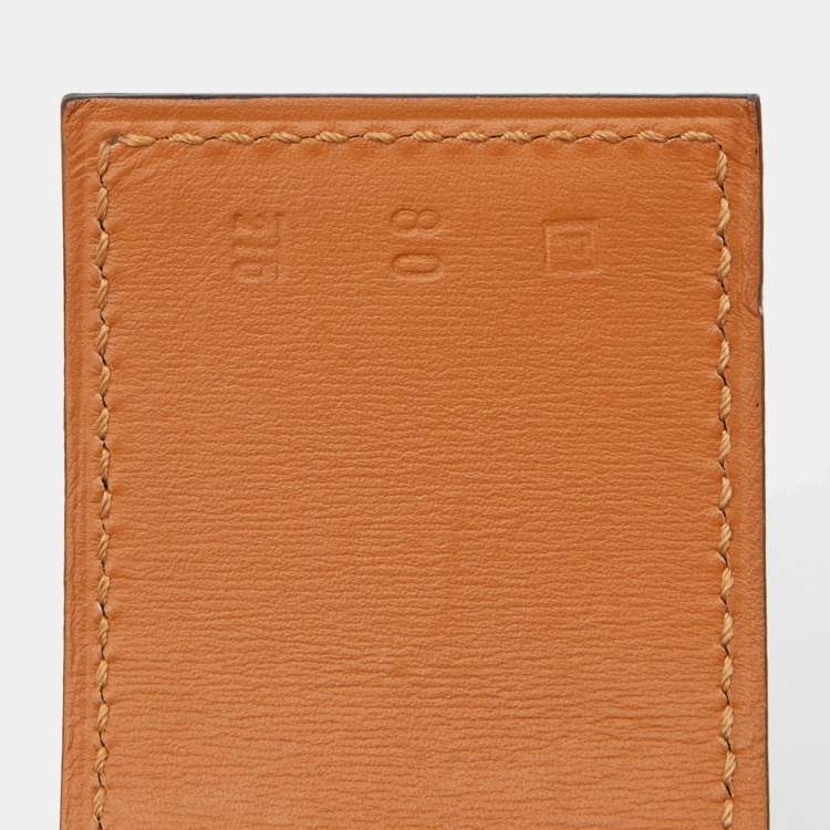 Pre Owned Hermes Black Box Leather Collier de Chien Medor Belt 80CM