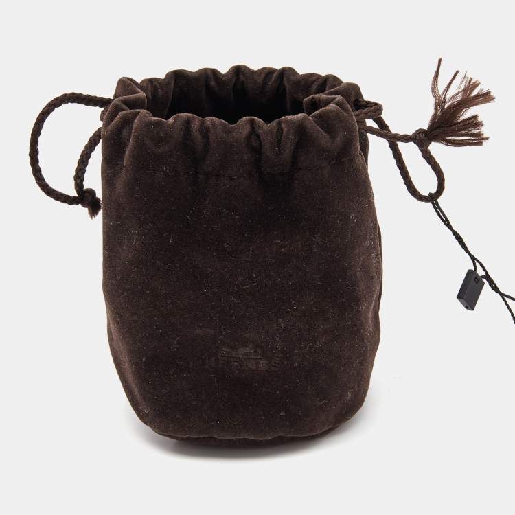 Pre Owned Hermes Monochrome Enamel Printed Palladium Plated Bracelet