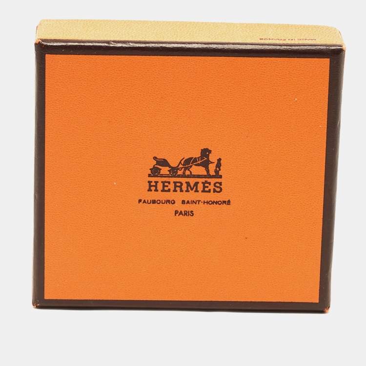 Pre Owned Hermes Etain Swift Leather Hapi 3 Bracelet 