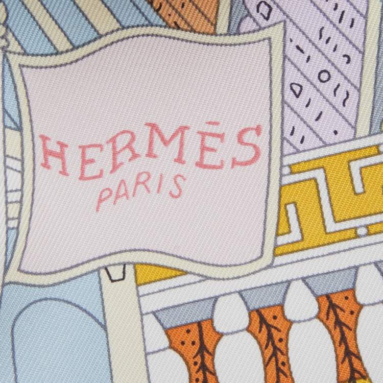 Pre Owned Hermes Multicolor Objects De Curiosite Printed Silk Square Scarf