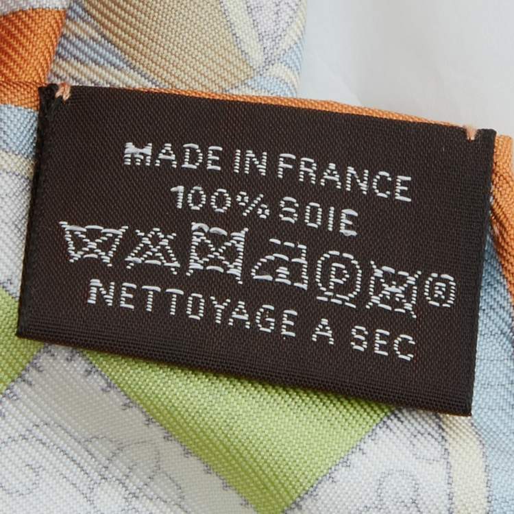 Pre Owned Hermes Multicolor Objects De Curiosite Printed Silk Square Scarf