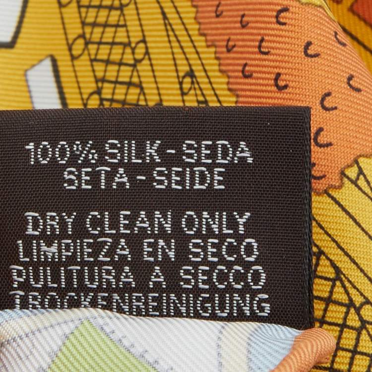 Pre Owned Hermes Multicolor Objects De Curiosite Printed Silk Square Scarf