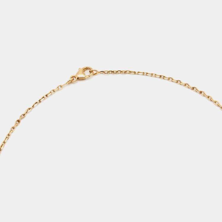 Pre Owned Hermès Pop H Enamel Gold Plated Pendant Necklace