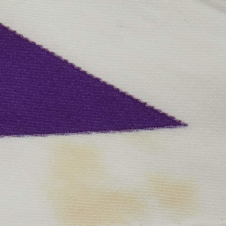 Pre Owned Hermes Purple/White Brides d Gala Silk Triangle Scarf