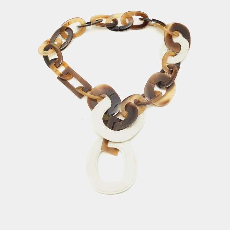 Hermès Buffalo Horn Chain Pendant