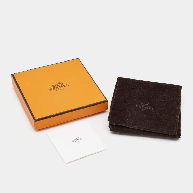 Pre Owned Hermes Clic H Enamel Gold Plated Bracelet