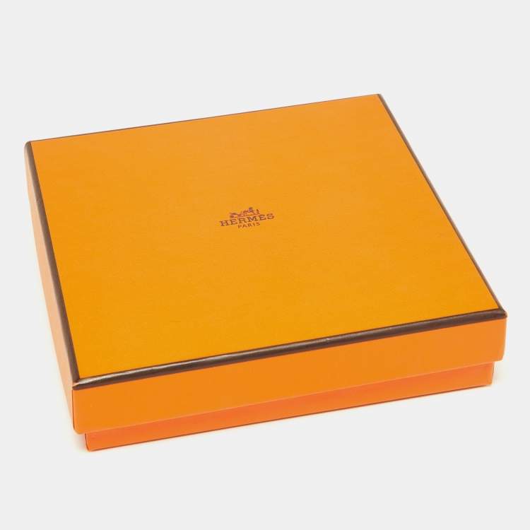 Pre Owned Hermes Red & Orange Leather Rodeo Fringed Bag Charm