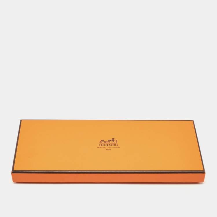 Pre Owned Hermes Grey Jacquard Silk Square Scarf