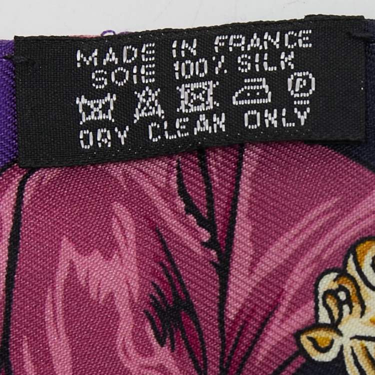 Pre Owned Hermes Violet/Bleu Cavalleria d'Etriers Silk Twilly