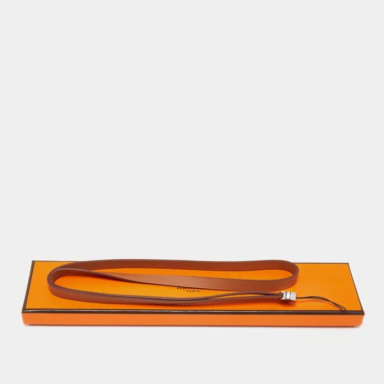 Pre Owned Hermes Natural Vache Hunter Lanyard