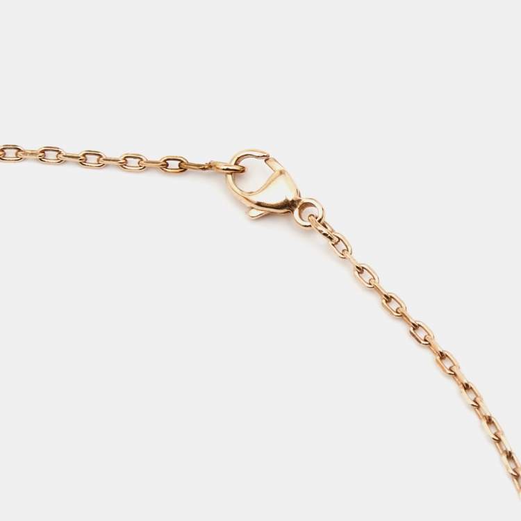 Pre Owned Hermes Pop H Enamel Gold Plated Necklace